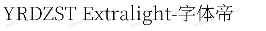 YRDZST Extralight字体转换